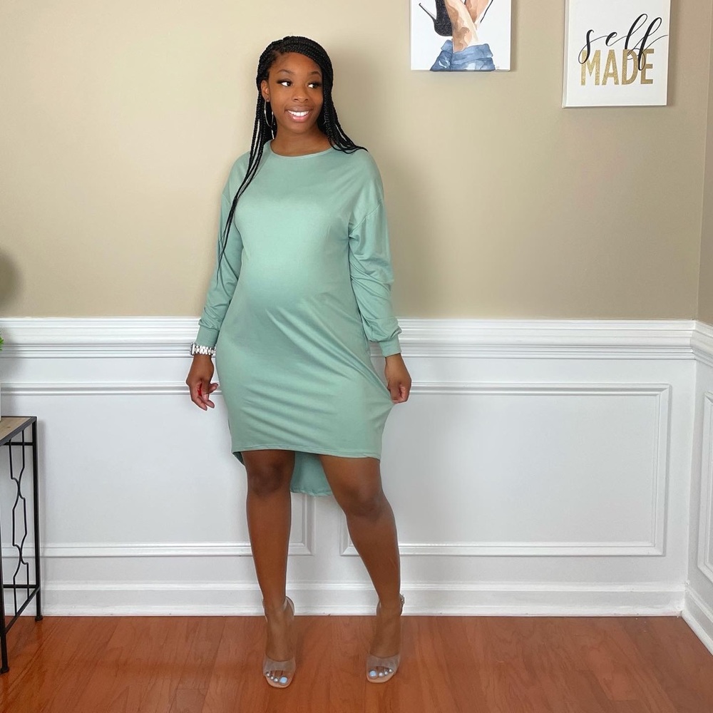 Long Sleeve High Low Dress